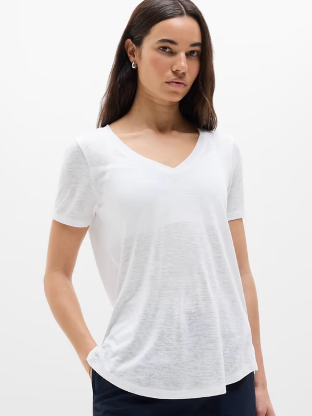 Athleta Breezy Scoop V-Neck Tee